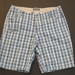 Columbia Blue Flat Front Casual Shorts